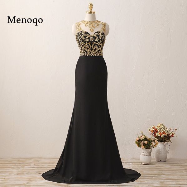 

w62737 gorgeous mermaid gold beaded black long abendkleider prom dresses, White;black