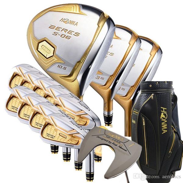 

new golf club honma s-06 4 star golf complete clubs driver+fairway wood+irons+putter graphite shaft cover no bag