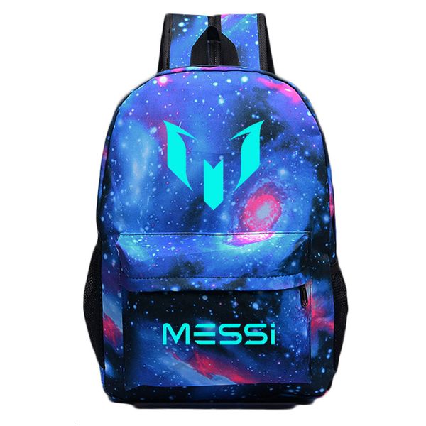 

messi night luminous backpack bag men boys barcelona girls travel bag teenagers school kids bagpack mochila bolsas escolar