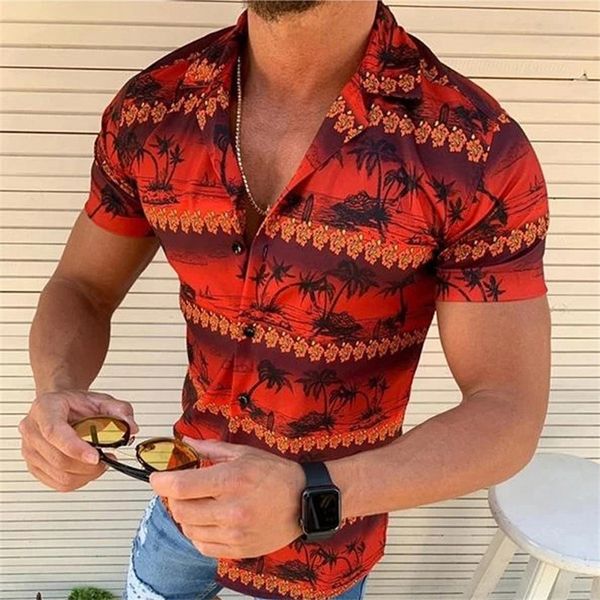 

loose luxury sandy beach men shirts fashion designer short sleeve casual print cardigan male clothing, White;black
