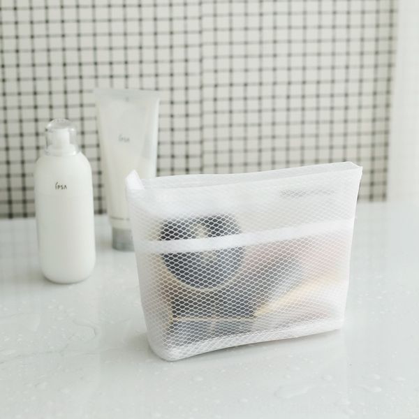 

nachai minimalist style travel makeup white waterproof multi-function storage washing nanhai minimalist bag triangle bag 8236