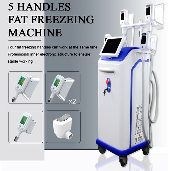 

5 cryo handles cryolipolysis slimming machine fat ing weight loss 4 cryo handles can work at the same time