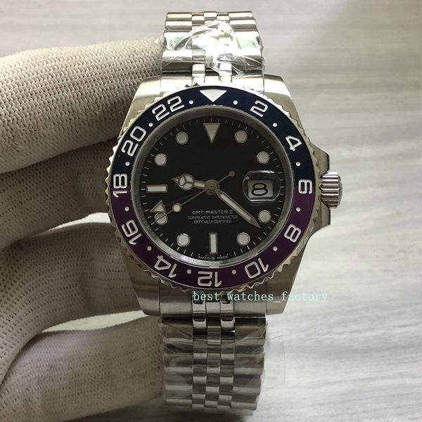 

christmas day bp factory 40mm gmt latest limited edition cal. 2813 40 x 13mm 126710 black dial sapphire glass automatic movement men's, Slivery;brown