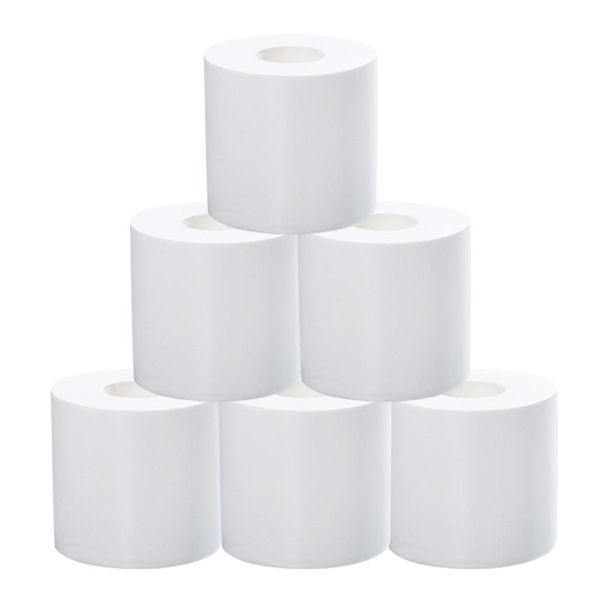 

6/10 rolls white paper 3 слоя ткани рулон кухня туалет ванная комната бумага, главная ванна туалет рулонной бумаги принадлежности decor (h 1