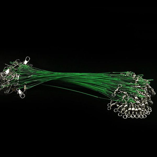 

walk fish 30pcs/lot fishing tackle lure trace wire 15cm 25cm 30cm length high carbon stainless steel anti-bite sub fishing line