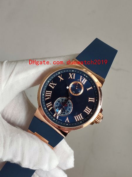 

2019 new luxury men wristwatch marine chronometer blue dial 18kt rose gold 263-67-3/43 mens watch automatic mens watch 43mm quality, Slivery;brown