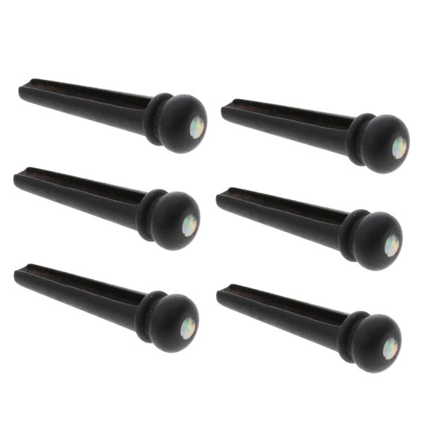 

6шт black ebony bridge pins запчасти для акустической гитары