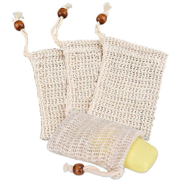 

4x soap bag, soap bag ramie, organic bag, foaming and dry