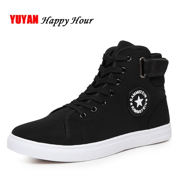 

fashion sneakers men canvas shoes high male brand footwear men's casual shoes fashion black sneakers y200106