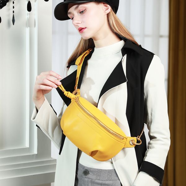 

new designer luxury handbags purses european and american fashion ladies leather belt bag dumpling chest bag shoulder diagonal bag 9050