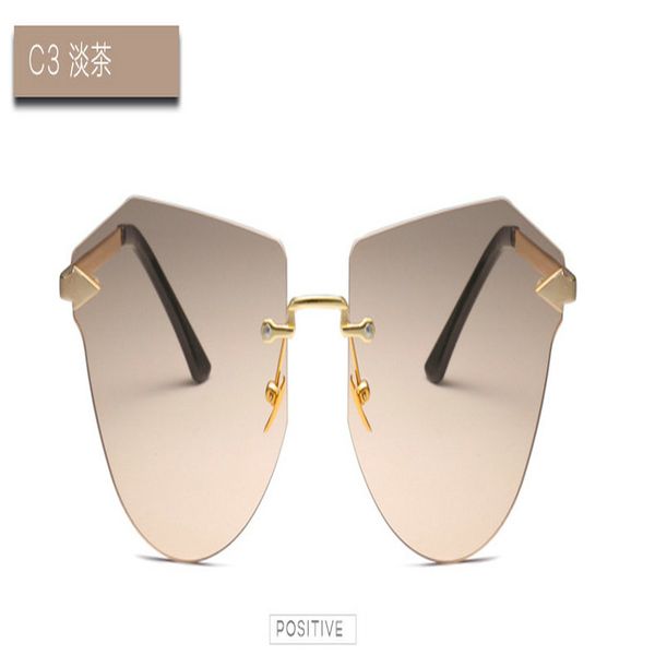 

arrow frameless gold sunglasses rimless sunglasses women heart shape female metal sun glasses womens love glasses frameless design fcbac cpo