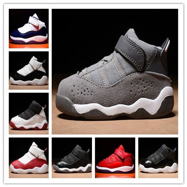 

дети 6s 11s space jam разводят конкорд баскетбольная обувь дети мальчик девочки тренажерный зал красный белый черный синий кроссовки малышей