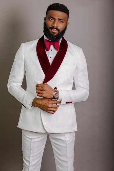 

custom made men suits shawl lapel groom tuxedos pattern men wedding groomsmen ( jacket+pants+tie ) e154, White;black