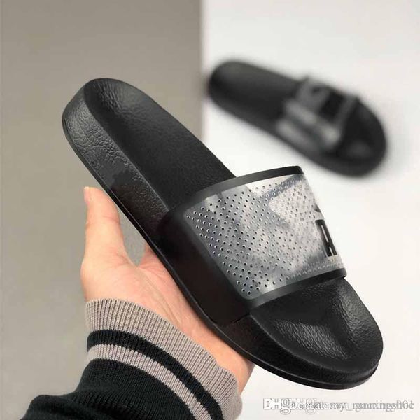 

Men Women Sandals Designer Shoes Luxury Slide Summer White Black Fashion Wide Flat Slippery Sandals Brand Flip Flop With Box Size 35-44