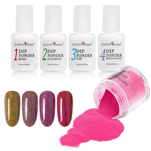 

dipping powder gel natural nail art decorations dry activator base no need uv light nail powder gel design accessories, Red;pink