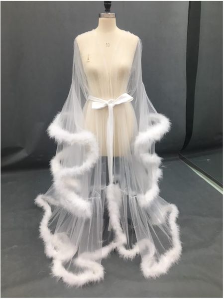 Abito da sposa da boudoir, abito da sposa con piume rosa, abito velato, tulle, illusione, lungo, compleanno, abito di piume, costume realizzato con piume sexy269B