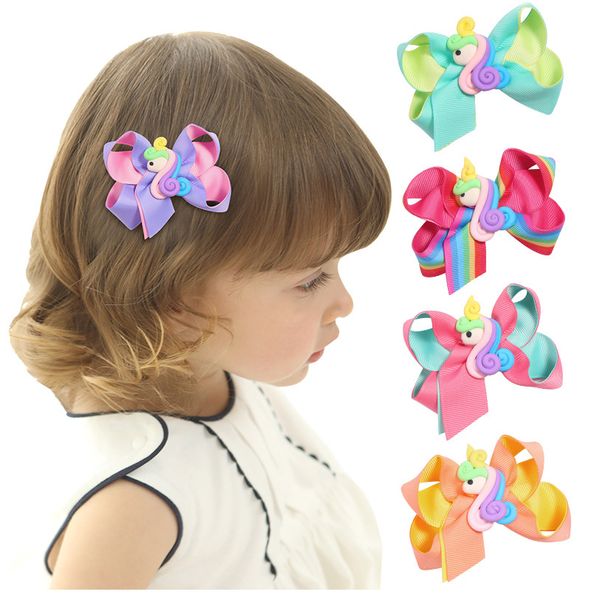

girls cartoon designer hair clips baby hairpins rainbow hairclip children kids hair accessories barrettes, Slivery;white