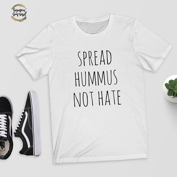 

распространение хумус не hate футболка топ майка vegan вегетарианская идеальный подарок флаттер рукава смешной vegan рубашка je хумус houmou, White