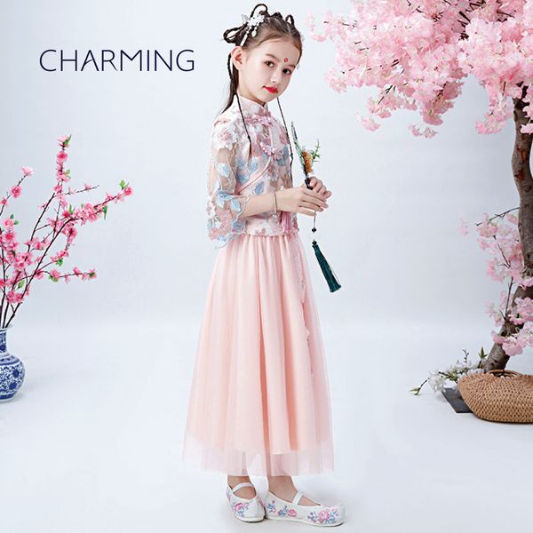 Little Girl Long Sleeve Dresses Children\u0027S Chinese Style Dress Girl Dress Princess Pretty Dresses For Girl Girls Holiday Dresses Girls Summer Dresses