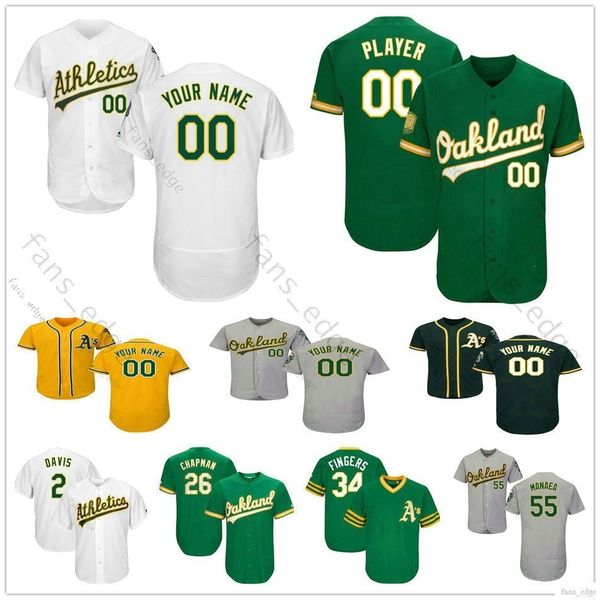 

Custom Oakland #26 Matt Chapman 28 Matt Olson 50 Mike Fiers 9 Reggie Jackson Man Woman Kids Youth Athletics Baseball Jerseys