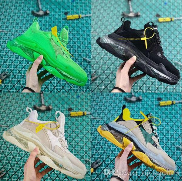 

2019 fashion paris 17w crystal bottom triple-s casual shoes luxury shoes designer for men women triple sneakers for men women sport shoes