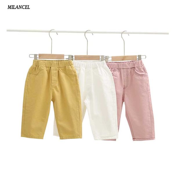 

milancel 2019 children clothing solid boys jeans casual denim pants for girls elastic jeans for boys, Blue