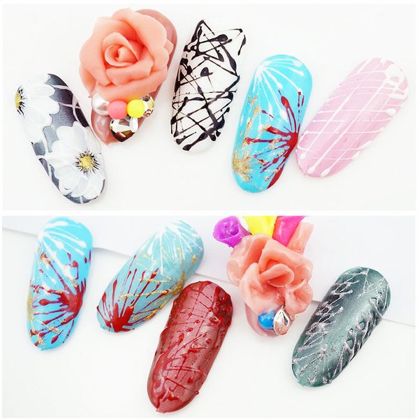 

wire nail art gel polish paint diy nail gel lacquer draw painting acrylic color uv pulling silk spider varnish, Red;pink