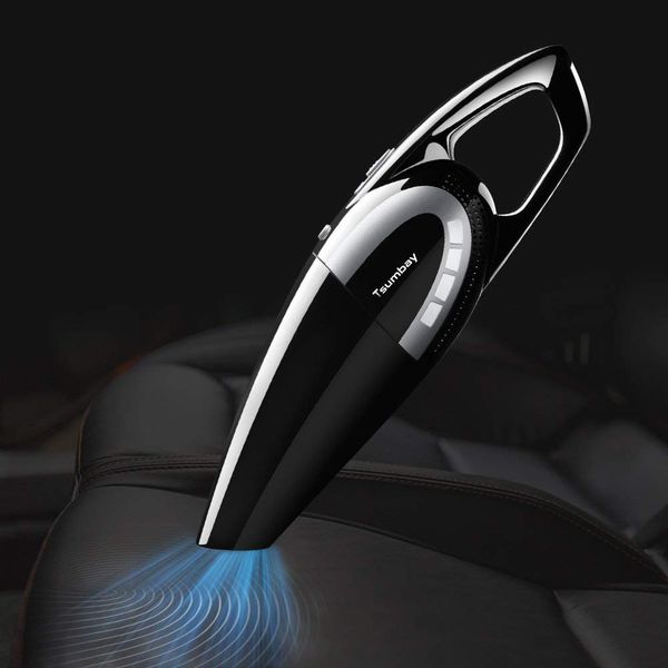 

tsumbay ts-cv05 car vacuum cleaner dc 12v 120w 5000 pa suction wet & dry use with 14.8 feet power cord handheld portable vacuum
