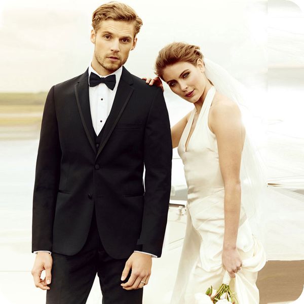 

tailored black groom tuxedos slim fit men suits designs wedding bridegroom wear 3piece man blazers groomsmen jacket custome maraige homme, Black;gray