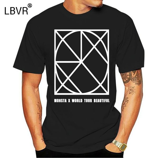

2020 fashion men t shirt monsta x beautiful world tour t shirts, White;black