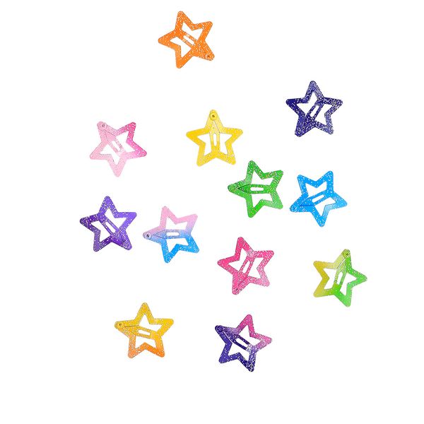 Shiny Metal Snap Hair Clips Hair Accessories Hairpins Barrettes For Baby Girls