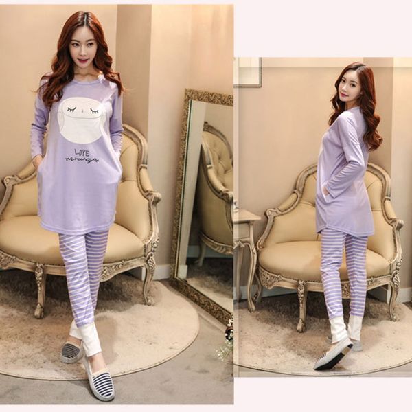

pajamas animal pajamas women's long-sleeved hood casual home nightgown dames service suit thin for woman sleepwear, Blue;gray