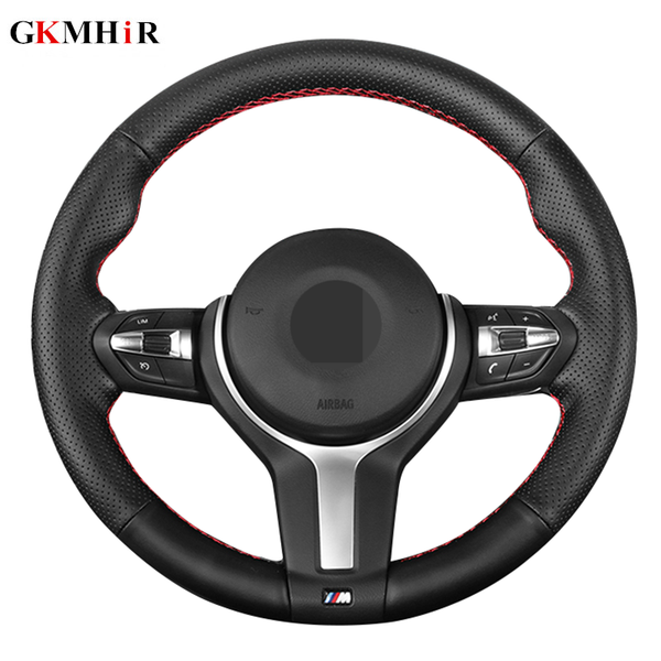 

diy genuine leather car steering wheel cover for m2 f87 f80 m3 f82 m4 f12 f13 m5 m6 f85 x5 m f86 x6 f33 f30 m sport