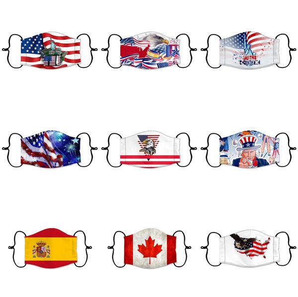 

дизайнер маска для взрослых fashion face mask цифровая печать американский флаг маска открытый спортивный 3d flag маски быстрая доставка # 8