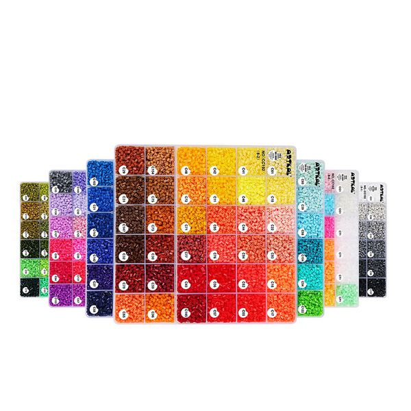 

4800 pcs 5mm hama beads toy kids fun craft diy handmaking fuse bead 48 colors creative intelligence handmade educational toys gift