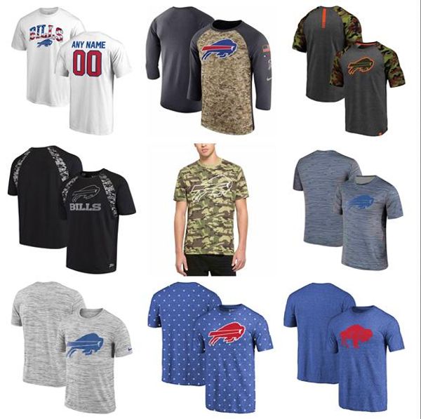 

2019 style buffalo men salute to service performance raglan t-shirt - anthracit bule white, Blue;black