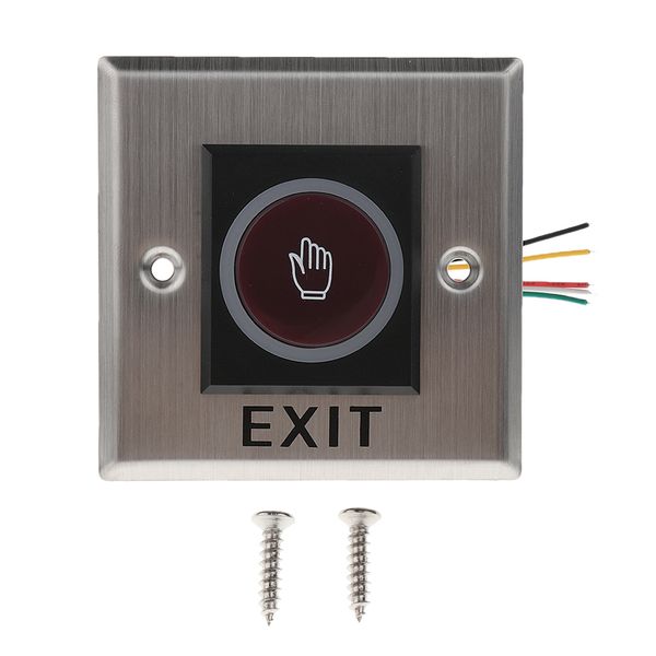 

infrared stainless steel exit switch for door access control w/ led light#k2