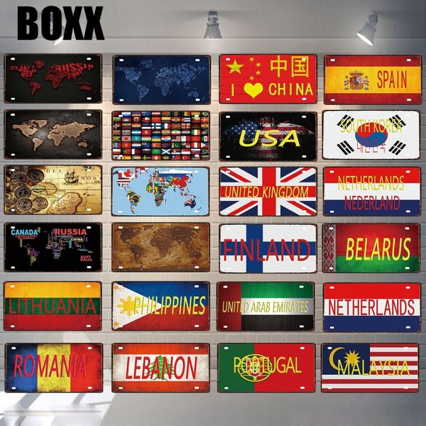 

30x15cm national treasure animal license plate travel souvenir vintage metal sign for wall art shop restaurant decor