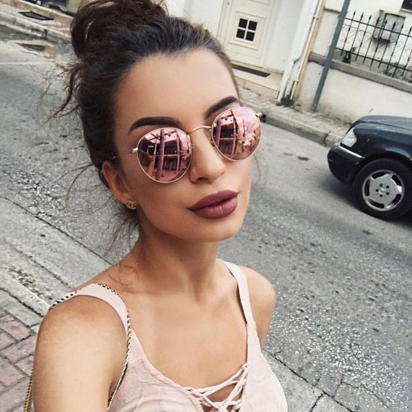 

18 colour vintage oval small metal frame sunglasses women sun glasses female eyewear uv400, White;black