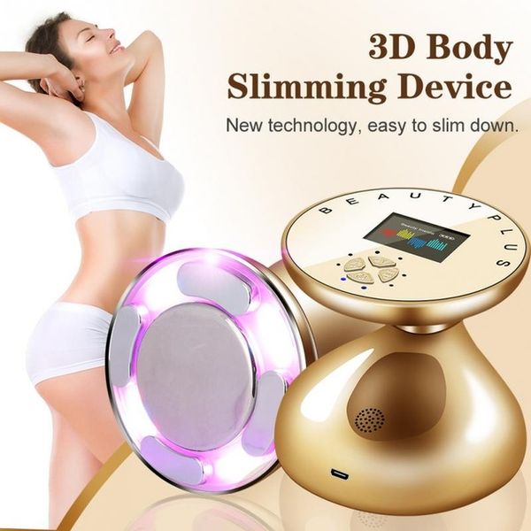 3D RF LED Ultrasonic Body Slimming Massager Skin Lifting Rejuvenation Fat Burner Rimozione Anti Cellulite Dimagrante Strumento di serraggio