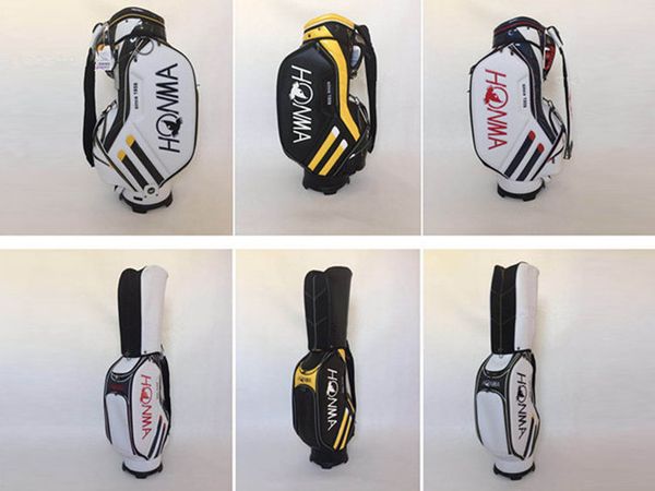 

Honma Golf Cart Bag Honma Golf Clubs стандартная сумка Luxury Golf Standard Bag белый / черный цвет EMS Бесплат