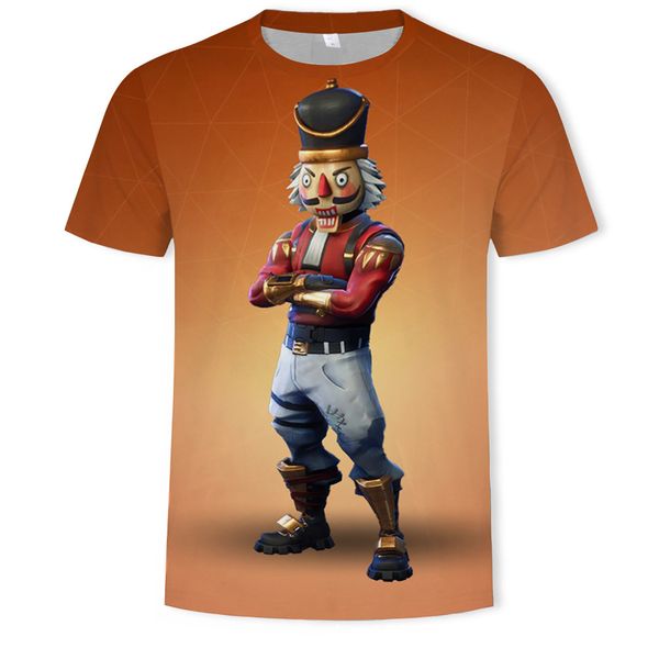 

mens designer short-sleeved fortress night animation 3d printed casual t-shirt fashionable men, White;black