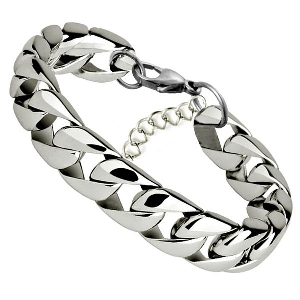 

titanium steel bracelet men's european version stainless steel bracelet chain fashion sports & leisure bangles for men and women, White