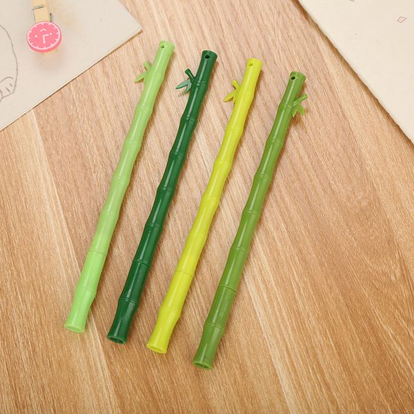 

10pcs random 0.5mm black ink simulated bamboo shape ignature gel pen stationery office school writing supply kids neutral pens