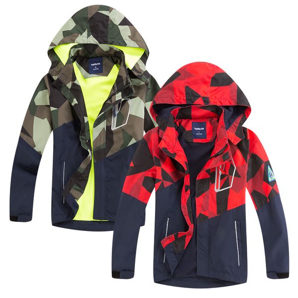 

children camping skiing windbreaker clothes winter fleece softshell boy girl compass waterproof jackets kids sports hiking coats, Blue;black
