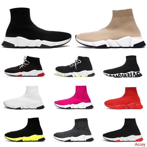 

sock designer shoes men women luxury fashion sneakers triple black white beige graffiti speed trainer vintage mens trainer casual sport shoe