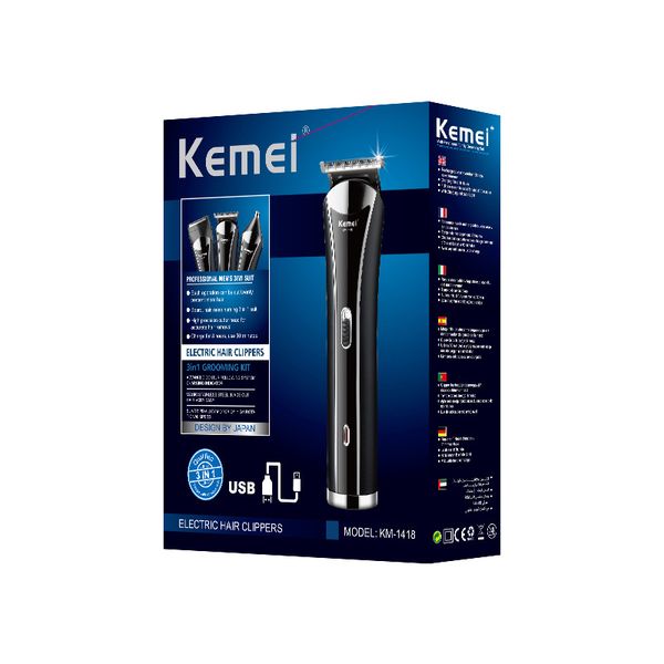 

kemei 3 in1 rechargeable hair clipper hair and beard clippers professional hair clipper for men's care tictj