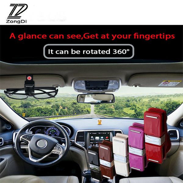 

zd for kia rio 3 ceed corolla 2008 avensis c-hr rav4 3 6 car glasses abs sunvisor card clip holder decoration case