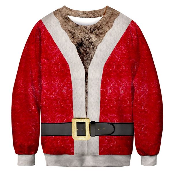 

winter warm christmas cosplay 3d printed pullover women sweatershirt ladies baggy casual o neck long sleeve funny clothes, Black