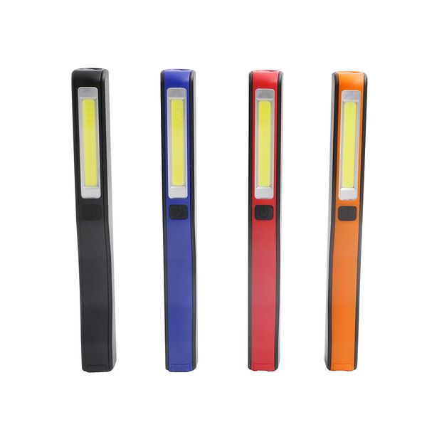 

new pattern more function cob pen work lamp outdoors lighting led flashlight pen button bring magnetism cob repair lamp